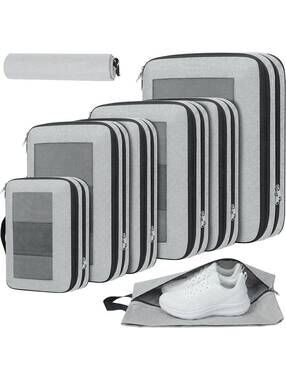 Compression Packing Cubes for Travel - Lightweight Durable Luggage Organizer Set